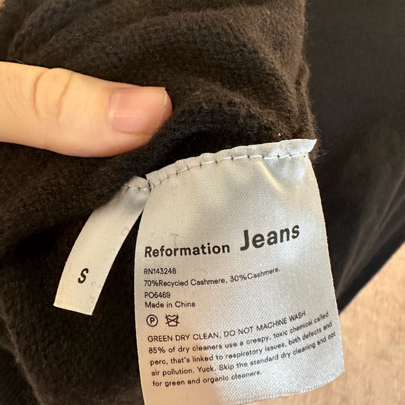 %100 Cashmere Designer Reformation Jeans Turktleneck Sweater - Picture 3 of 13